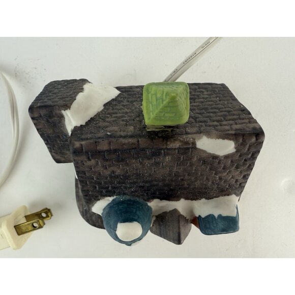 Vtg‎ HOLIDAY EXPRESSIONS Hand- Painted Porcelain Lighted House GREEN HOTEL - Picture 11 of 14